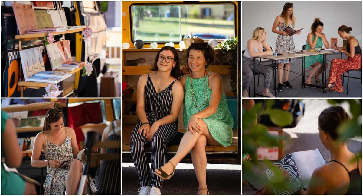 FOTO Putopjesnikinja Maja Klarić sa svojim Bookmobilom posjetila Pleškovec FOTO Putopjesnikinja Maja Klarić sa svojim Bookmobilom posjetila Pleškovec