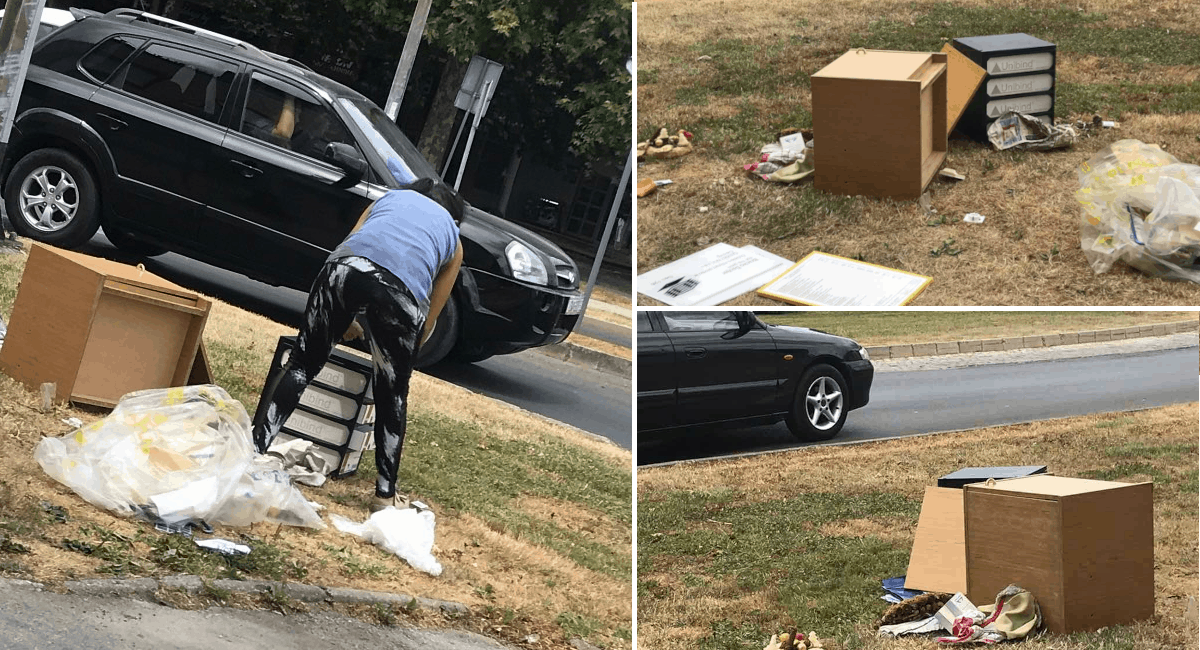 Čakomova prethodnica “raščišćava” pripremljeni otpad građana ostavljajući nered za sobom Čakomova prethodnica “raščišćava” pripremljeni otpad građana ostavljajući nered za sobom