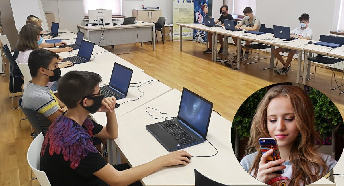 Djeca naučila osnove razvoja mobilnih aplikacija moderne mobilne aplikacije radionica