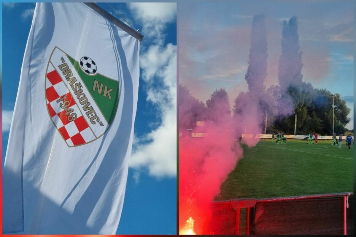 “Kraj stare guljare zastava vijori i ona govori, Draškovec je najbolji” “Kraj stare guljare zastava vijori i ona govori, Draškovec je najbolji”