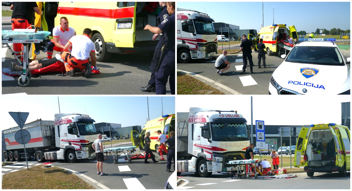 FOTO Biciklistkinja stradala u udaru kamiona! FOTO Biciklistkinja stradala u udaru kamiona!