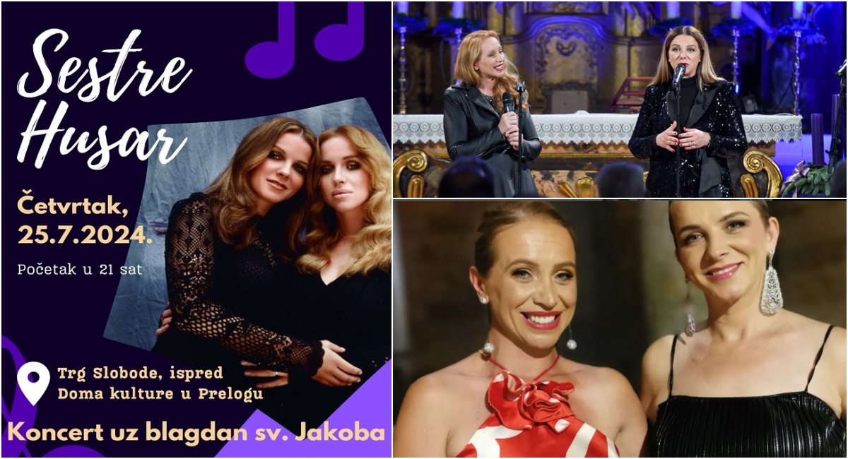 U četvrtak, 25. srpnja, koncert sestara Husar na Trgu slobode u Prelogu! U četvrtak, 25. srpnja, koncert sestara Husar na Trgu slobode u Prelogu!