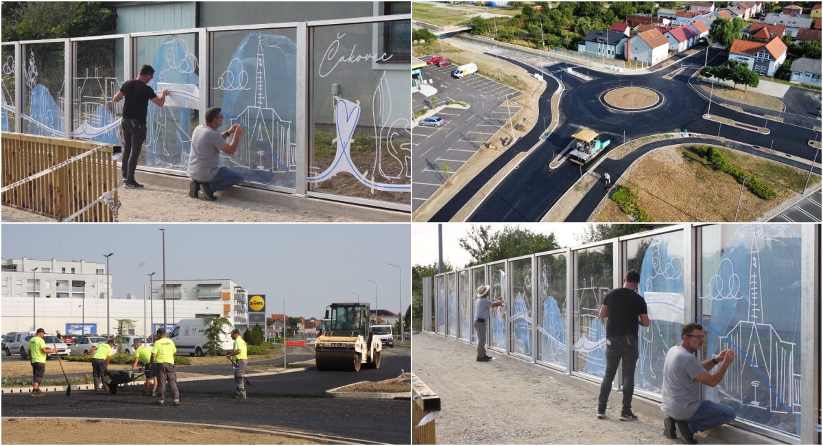 Uz novo kružno raskrižje postavljen bukobran oslikan motivima Čakovca Uz novo kružno raskrižje postavljen bukobran oslikan motivima Čakovca