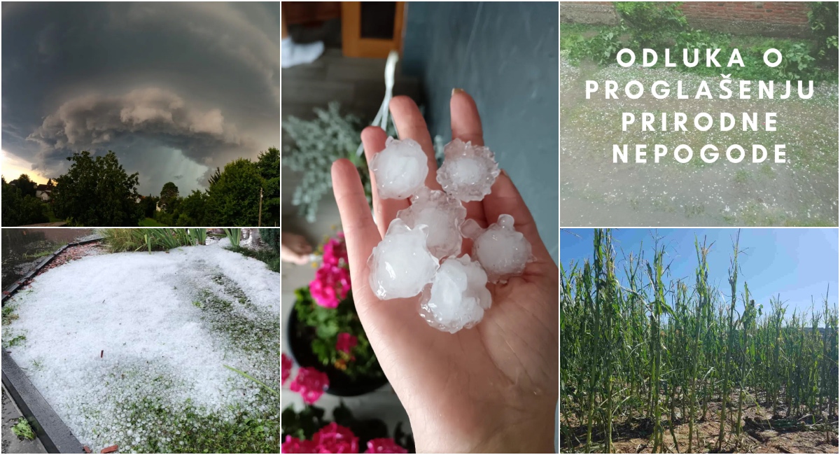 Zbog tuče koja je prošle subote prošla Međimurjem, proglašena prirodna nepogoda Zbog tuče koja je prošle subote prošla Međimurjem, proglašena prirodna nepogoda