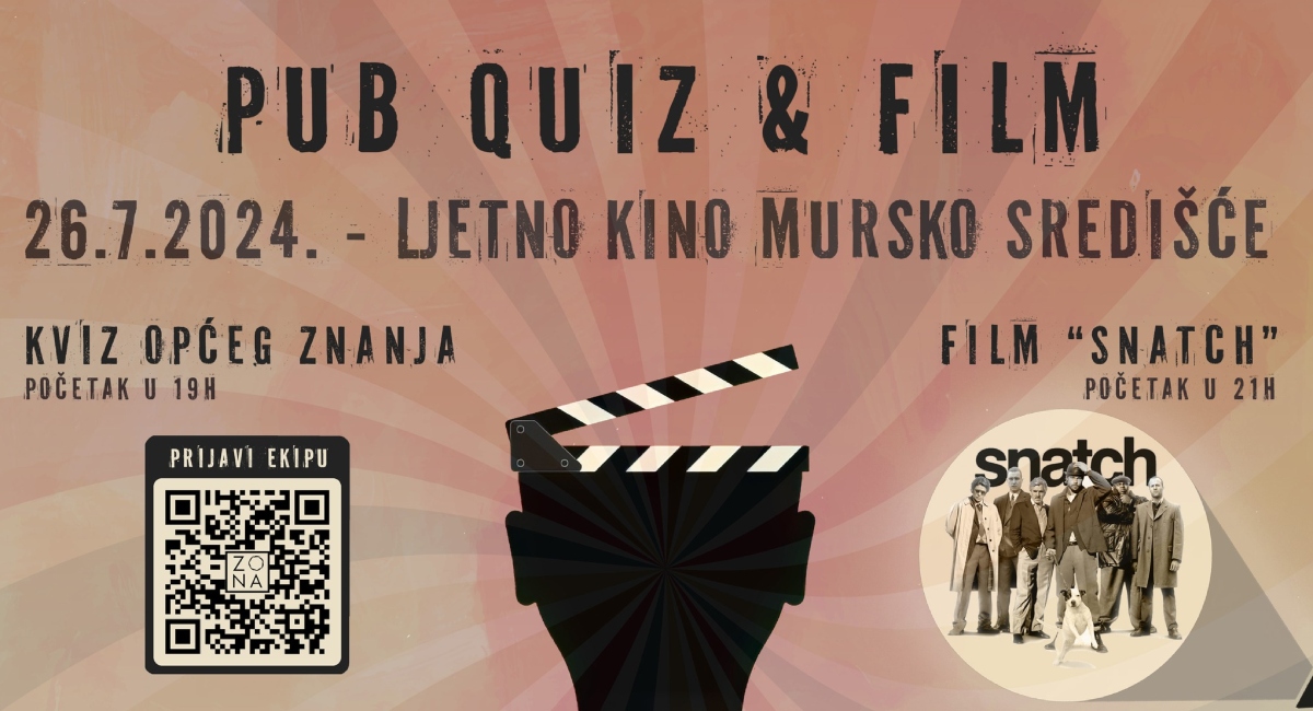 Filmsko-kvizaška večer u Murskom Središću: Pub Quiz i Projekcija Filma “Snatch” Filmsko-kvizaška večer u Murskom Središću: Pub Quiz i Projekcija Filma “Snatch”