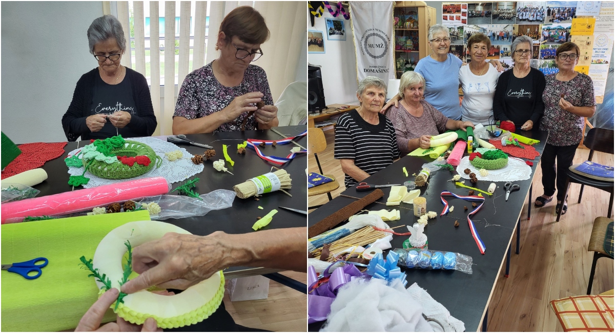 Članice Podružnice umirovljenika Domašinec uključene su u kreativne radionice Članice Podružnice umirovljenika Domašinec uključene su u kreativne radionice
