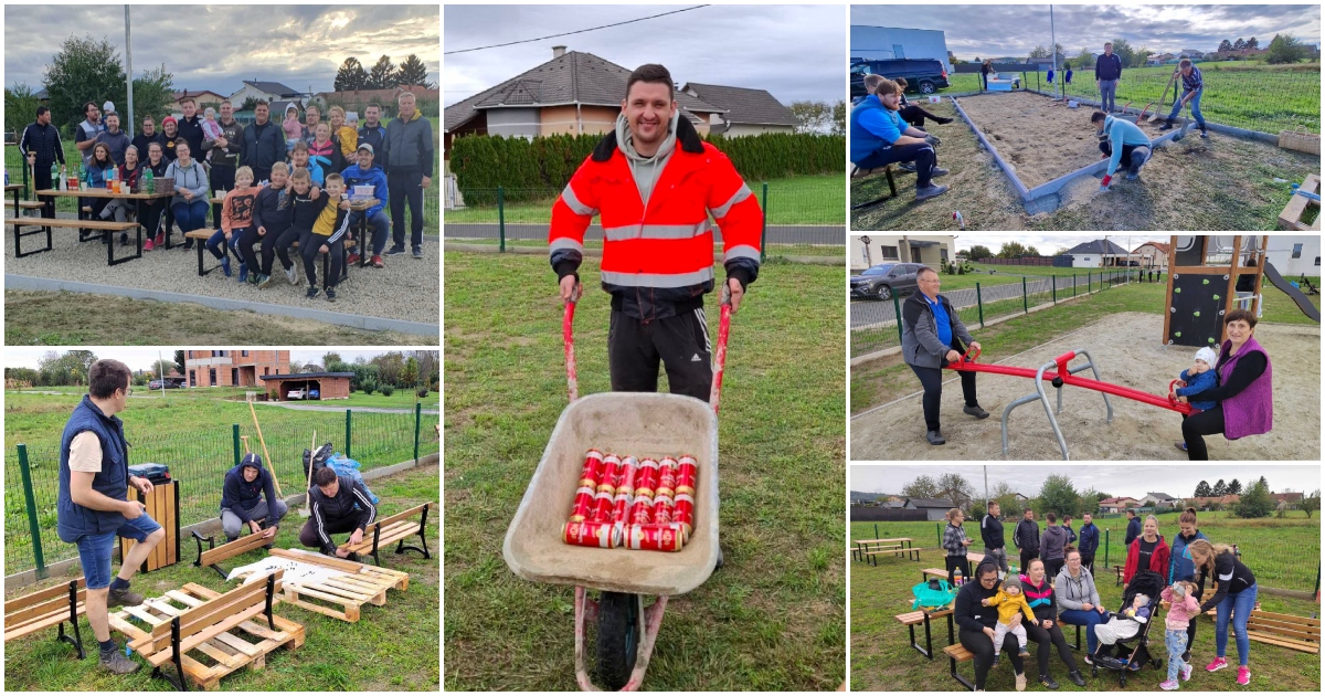 FOTO Vrijedni mještani Žabnika uz pomoć općine uljepšali dječje igralište za najmlađe FOTO Vrijedni mještani Žabnika uz pomoć općine uljepšali dječje igralište za najmlađe