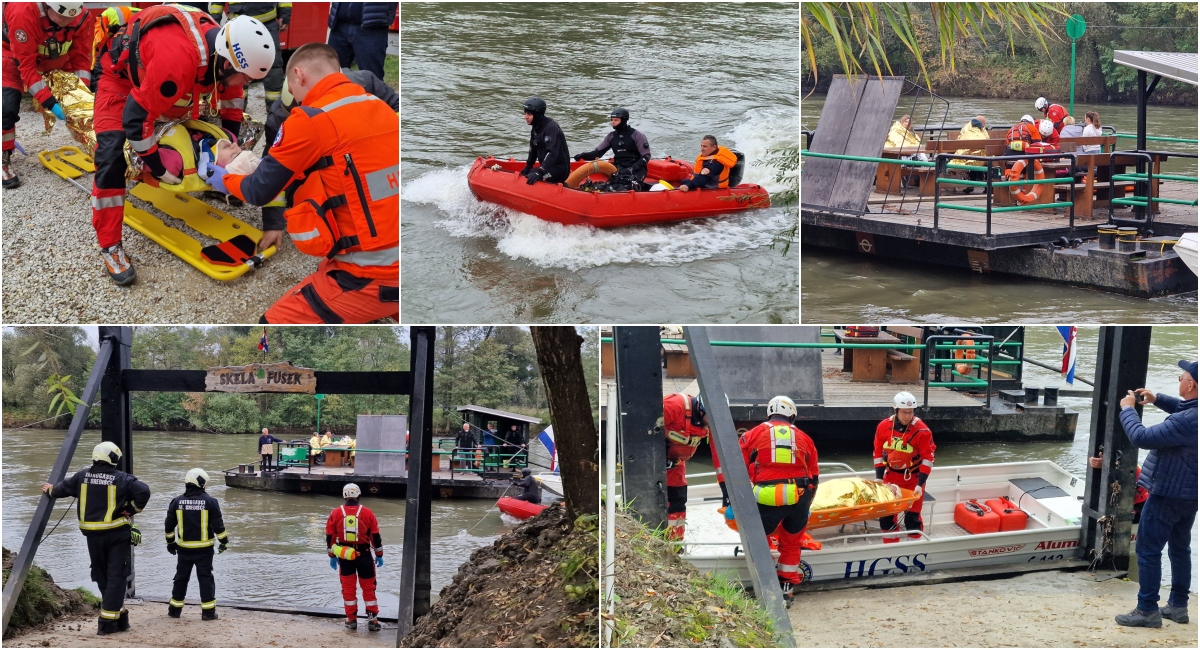 FOTO Na skeli Fusek uspješno provedena vježba evakuacije i spašavanja FOTO Na skeli Fusek uspješno provedena vježba evakuacije i spašavanja