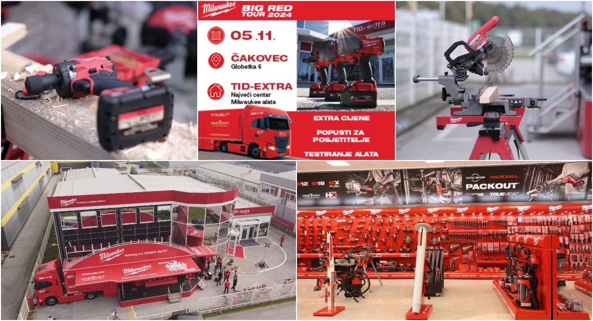 Tražite vrhunski alat? Posjetite Milwaukee Big Red Tour 5. studenoga u Čakovcu Tražite vrhunski alat? Posjetite Milwaukee Big Red Tour 5. studenoga u Čakovcu