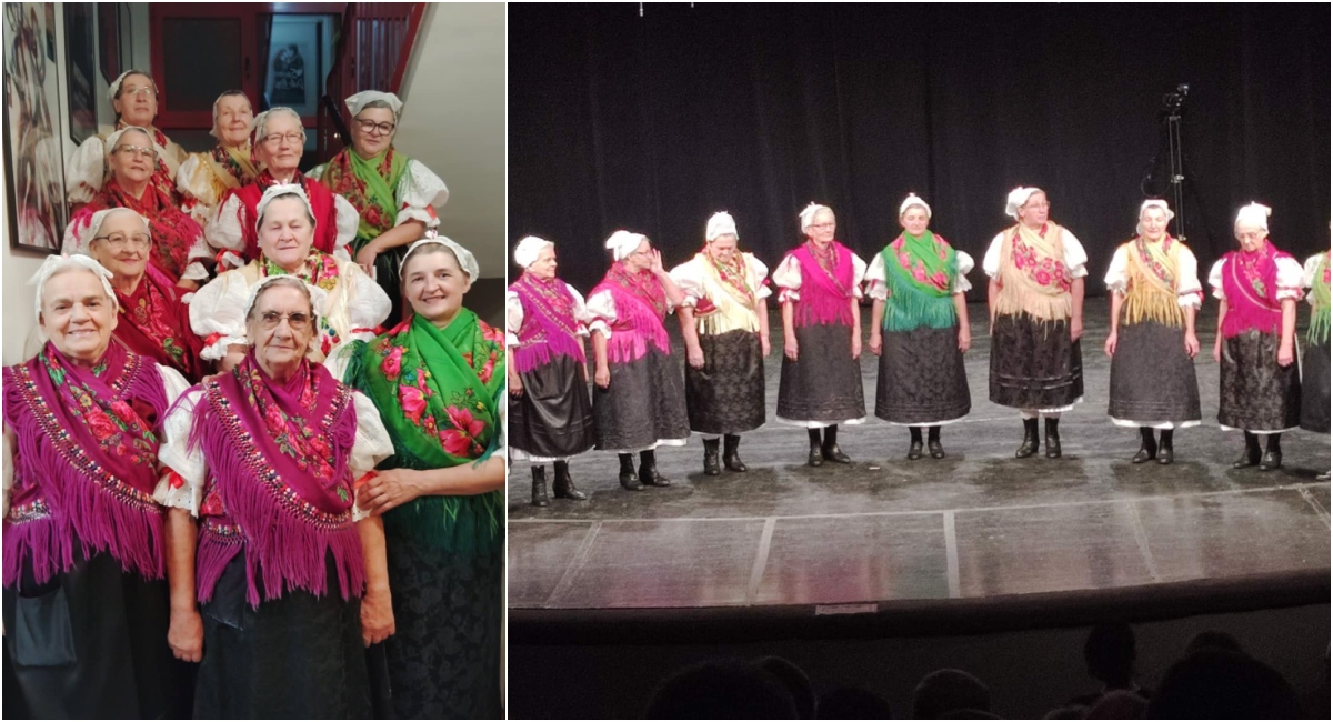 Pjevačice iz Gornjeg Kraljevca na pozornici Centra za kulturu Čakovec Pjevačice iz Gornjeg Kraljevca na pozornici Centra za kulturu Čakovec