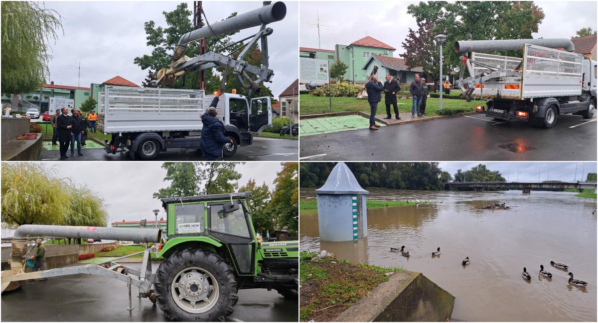 FOTO Stavljanje u funkciju pumpe za obranu od poplave FOTO Stavljanje u funkciju pumpe za obranu od poplave