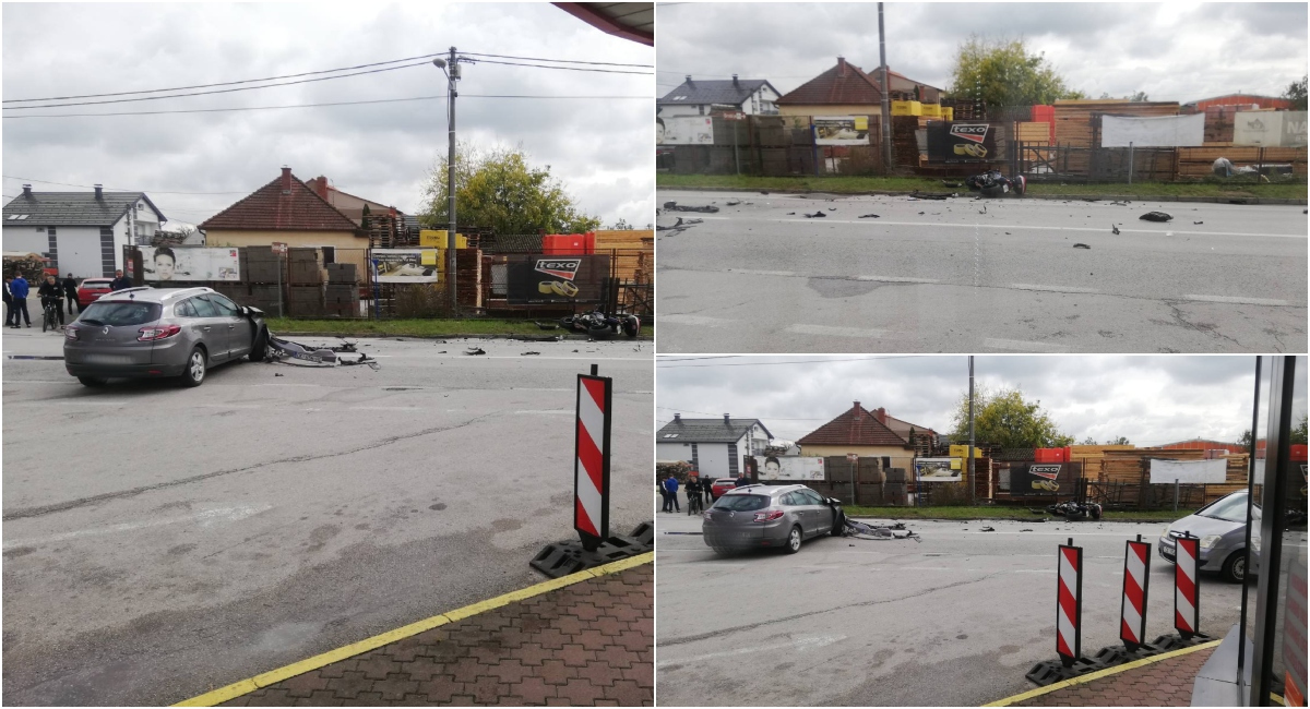 FOTO U Maloj Subotici se sudarili osobno vozilo i motocikl FOTO U Maloj Subotici se sudarili osobno vozilo i motocikl