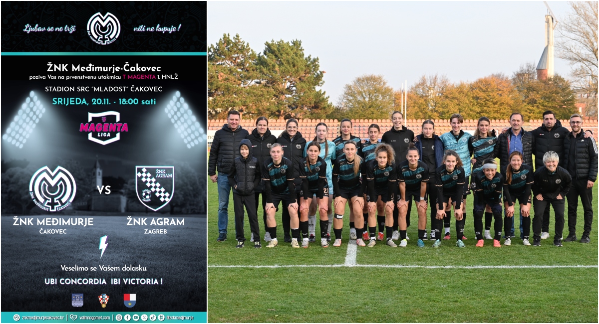 Dođite pogledati ŽNK Međimurje – ŽNK Agram na stadionu SRC Mladost! Dođite pogledati ŽNK Međimurje – ŽNK Agram na stadionu SRC Mladost!