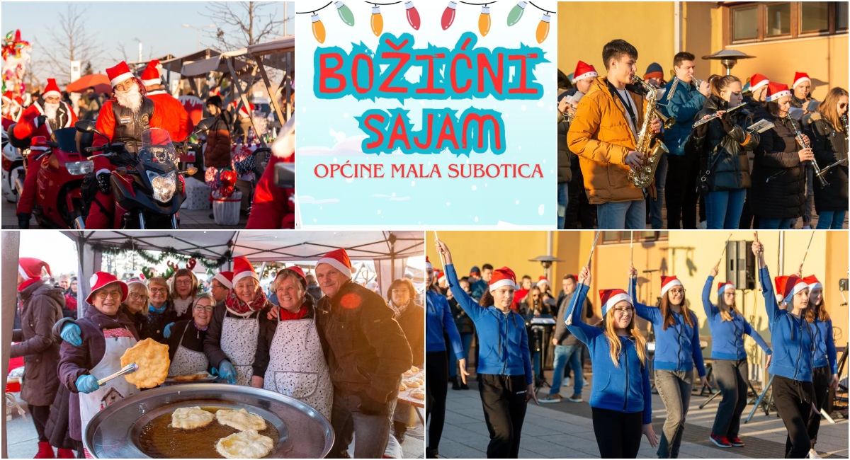 Na ‘Božićnom sajmu’ u Maloj Subotici očekuju vas moto mrazovi, glazbeni program, mirisni kolačići, langoši, kuhano vino… Na ‘Božićnom sajmu’ u Maloj Subotici očekuju vas moto mrazovi, glazbeni program, mirisni kolačići, langoši, kuhano vino…