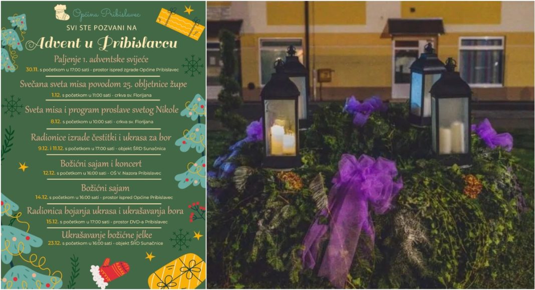 Uživajte u čarima Adventa u Pribislavcu Uživajte u čarima Adventa u Pribislavcu