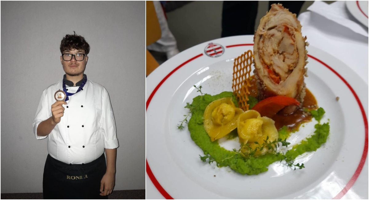 FOTO Leon Valjan iz Srednje škole Prelog osvojio 3. mjesto na 15. Internacionalnom kongresu tjesteničarstva i gastronomije FOTO Leon Valjan iz Srednje škole Prelog osvojio 3. mjesto na 15. Internacionalnom kongresu tjesteničarstva i gastronomije