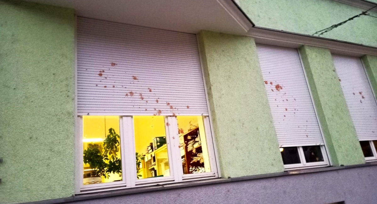 Ovu noć fekalijama je nagrdio zgradu Grada Čakovca i nekih banaka! Je li bolestan ili nezadovoljan!? Ovu noć fekalijama je nagrdio zgradu Grada Čakovca i nekih banaka! Je li bolestan ili nezadovoljan!?