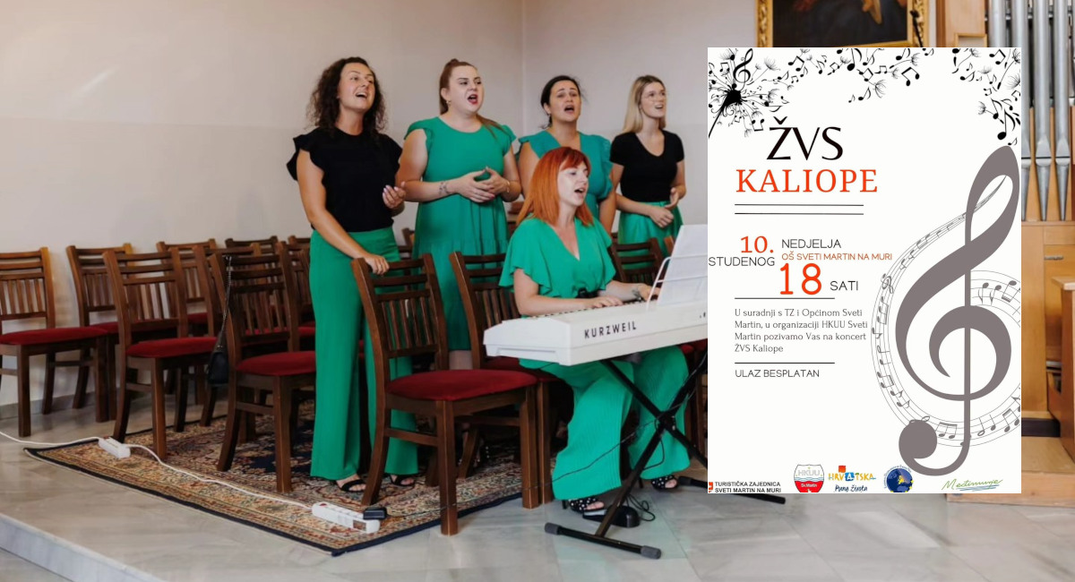Dame iz vokalne skupine ‘Kaliope’ održat će 10. studenoga koncert u Sv. Martinu na Muri Dame iz vokalne skupine ‘Kaliope’ održat će 10. studenoga koncert u Sv. Martinu na Muri