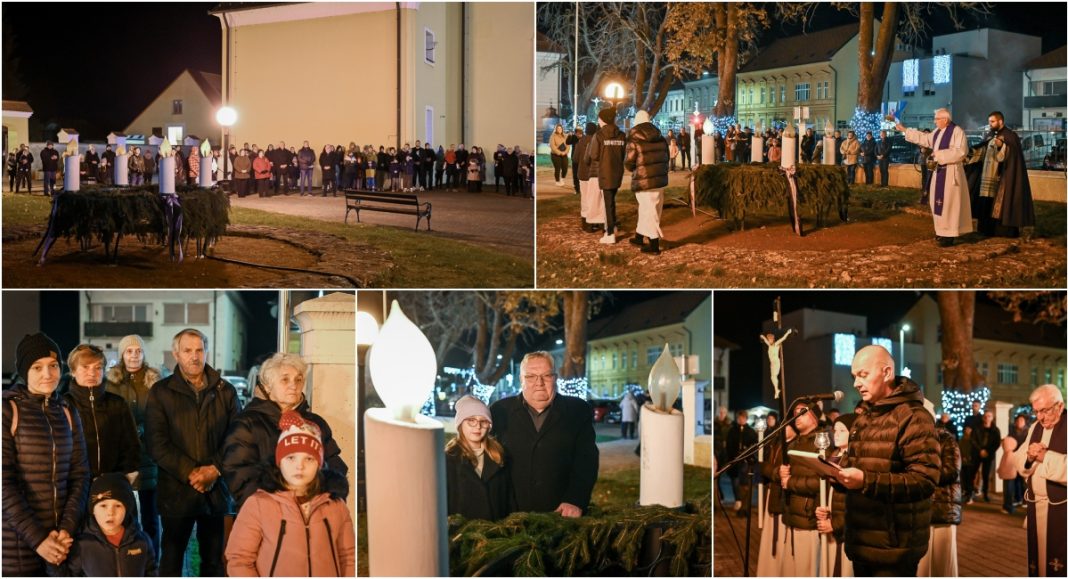 FOTO Prvu adventsku svijeću upalio gradonačelnik Ljubomir Kolarek FOTO Prvu adventsku svijeću upalio gradonačelnik Ljubomir Kolarek