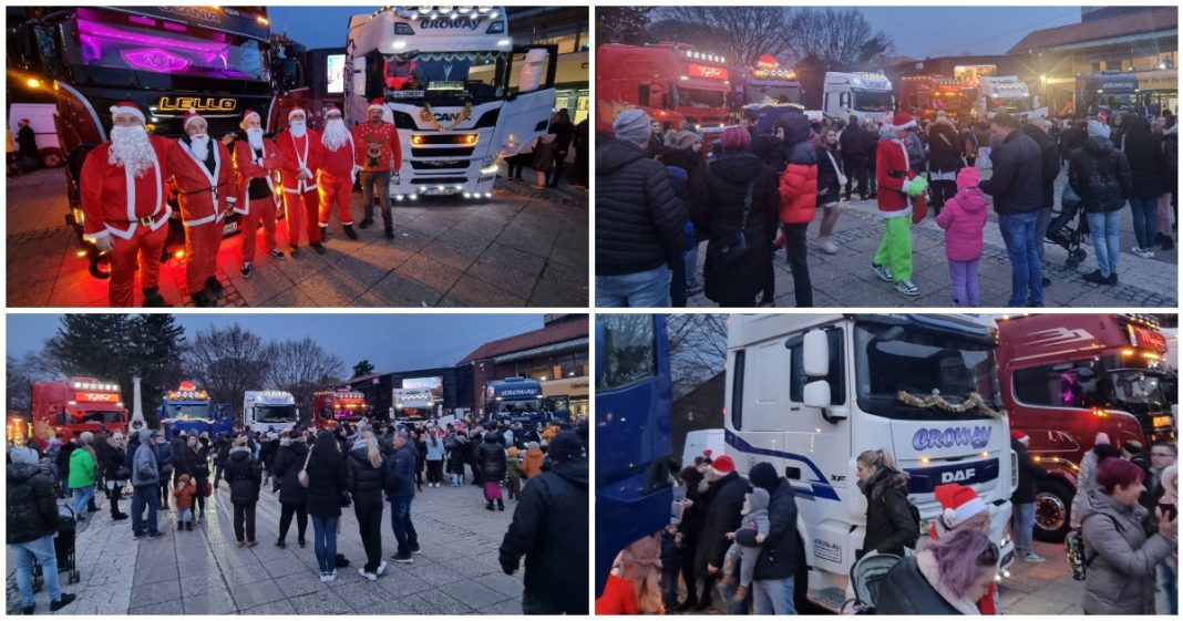FOTO/VIDEO Veliki kamioni puni slatkiša premali za sve dječje želje FOTO/VIDEO Veliki kamioni puni slatkiša premali za sve dječje želje