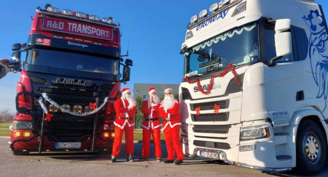 Djeda Mrazovi u kamionima punim slatkiša dolaze u Čakovec Djeda Mrazovi u kamionima punim slatkiša dolaze u Čakovec