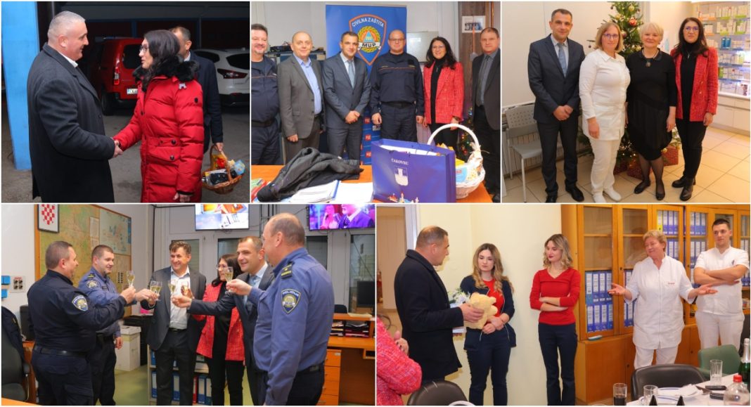 FOTO Gradonačelnica Ljerka Cividini i župan Matija Posavec obišli žurne službe tijekom novogodišnje noći FOTO Gradonačelnica Ljerka Cividini i župan Matija Posavec obišli žurne službe tijekom novogodišnje noći
