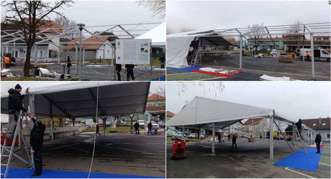 FOTO Postavljen veliki šator za udobnost sudionika na Šetnici sv. Barbare FOTO Postavljen veliki šator za udobnost sudionika na Šetnici sv. Barbare