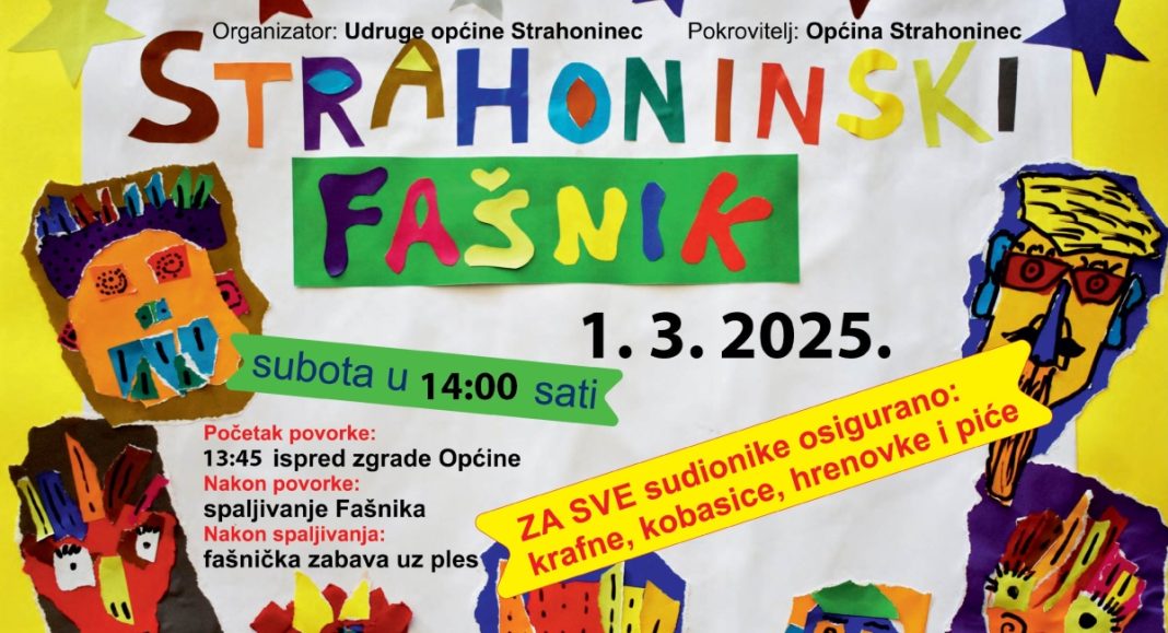 Maskirajte se i dođite 1. ožujka na Strahoninski fašnik! Maskirajte se i dođite 1. ožujka na Strahoninski fašnik!