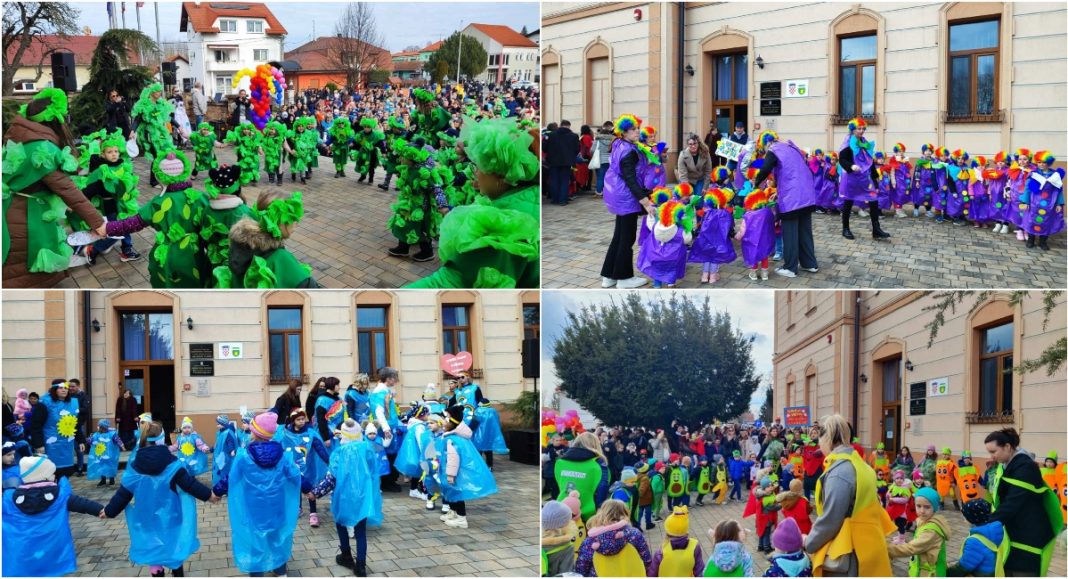 Vesela povorka mališana u šarenim maskama donijela fašnički duh u Mursko Središće Vesela povorka mališana u šarenim maskama donijela fašnički duh u Mursko Središće