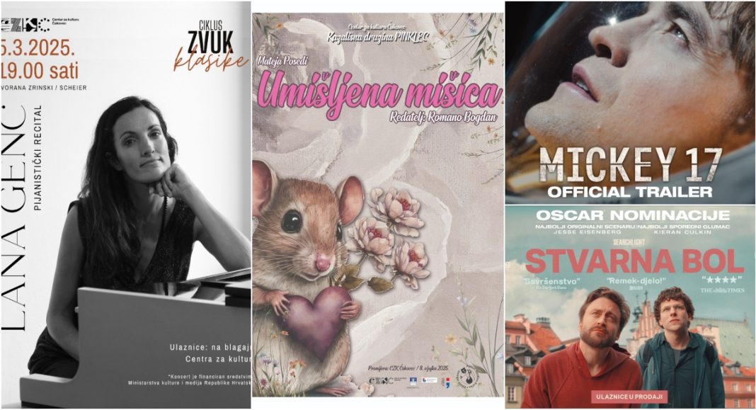 Bogat kulturni tjedan u Čakovcu: Koncert, filmovi i premijera dječje predstave ‘Umišljena mišica’ Bogat kulturni tjedan u Čakovcu: Koncert, filmovi i premijera dječje predstave ‘Umišljena mišica’