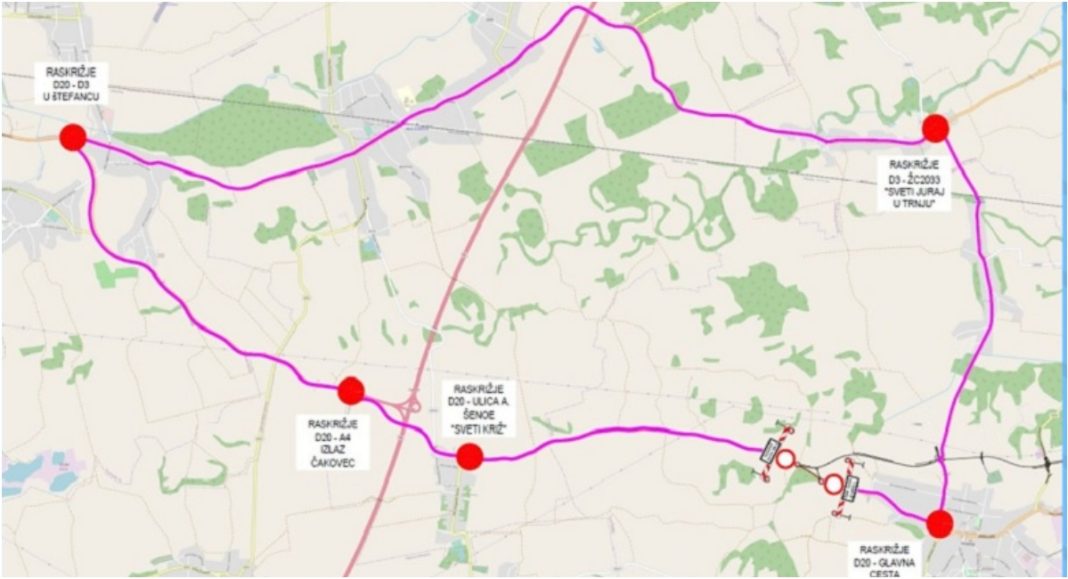 Zatvara se dio državne ceste DC20 zbog radova na obilaznici Preloga Zatvara se dio državne ceste DC20 zbog radova na obilaznici Preloga