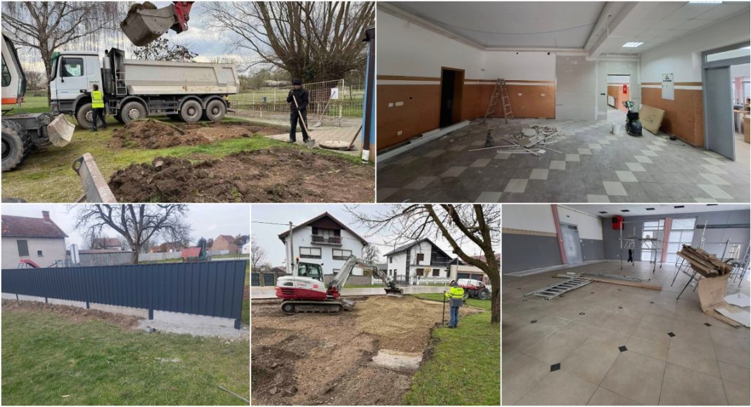 FOTO U tijeku uređenje Društvenog doma, asfaltiranje parkirališta i nova ograda za igralište FOTO U tijeku uređenje Društvenog doma, asfaltiranje parkirališta i nova ograda za igralište