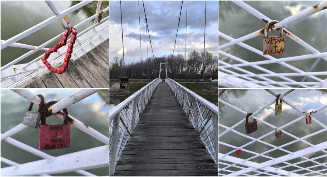 FOTO Zaključajmo ljubav: Viseći most na kanalu HE Dubrava priča najljepše ljubavne priče FOTO Zaključajmo ljubav: Viseći most na kanalu HE Dubrava priča najljepše ljubavne priče