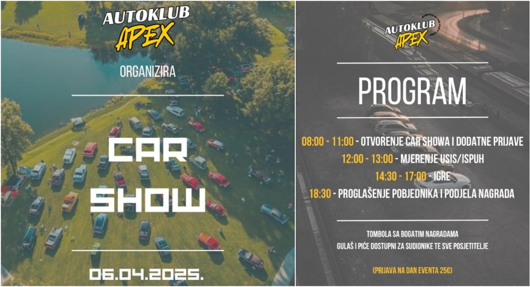 Ne propustite Car Show na jezeru Mičigen 6. travnja! Ne propustite Car Show na jezeru Mičigen 6. travnja!