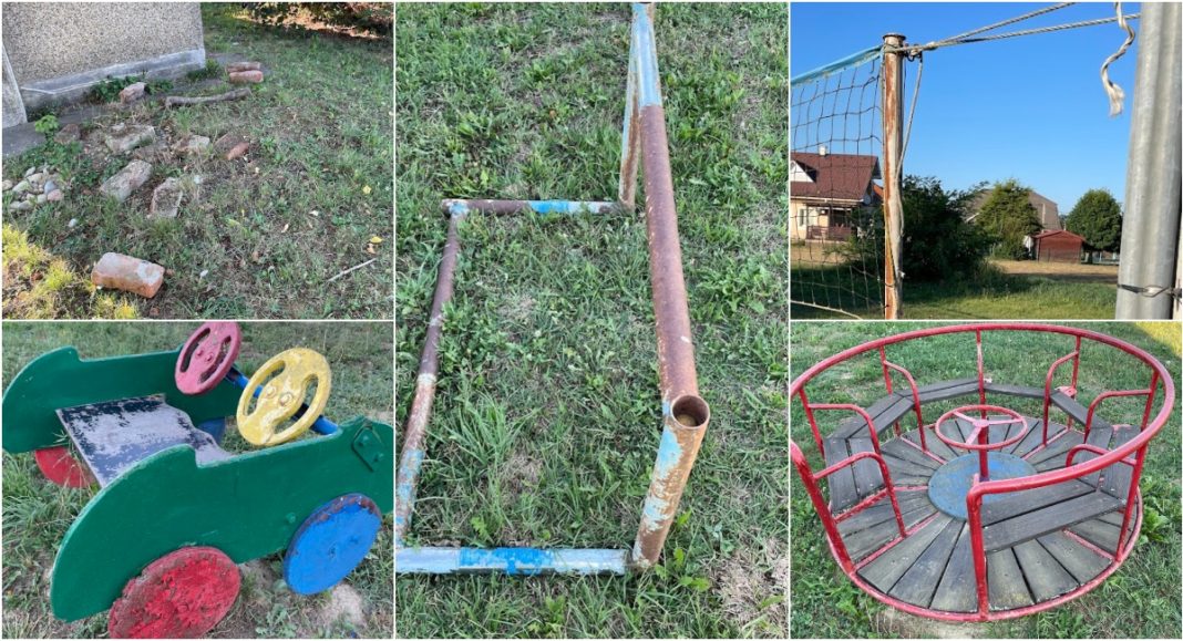 FOTO Dotrajale sprave i oštri predmeti prijete najmlađima u Mihovljanu FOTO Dotrajale sprave i oštri predmeti prijete najmlađima u Mihovljanu