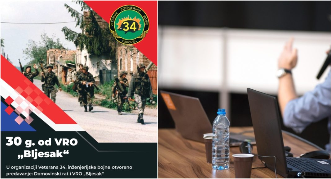 Domovinski rat kroz oči sudionika ‘Bljeska’ – Edukativna tribina za mlade 25. travnja u SŠ Čakovec Domovinski rat kroz oči sudionika ‘Bljeska’ – Edukativna tribina za mlade 25. travnja u SŠ Čakovec