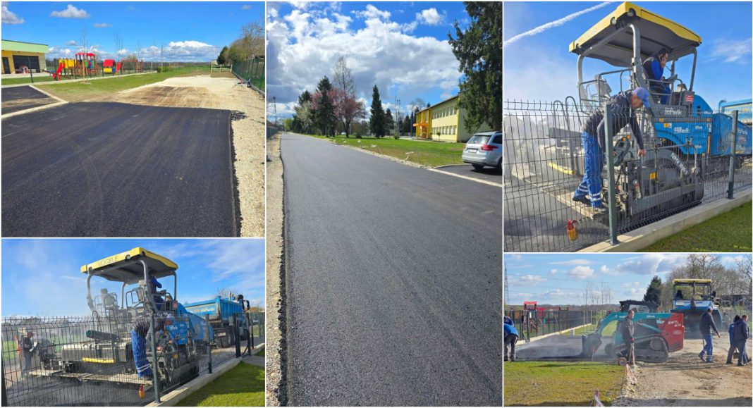FOTO Postavljena je ograda i asfaltira se ulica kod škole i vrtića u Hodošanu FOTO Postavljena je ograda i asfaltira se ulica kod škole i vrtića u Hodošanu