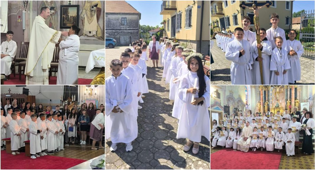 FOTO/VIDEO Prvu svetu pričest u Kotoribi primilo 29 anđela FOTO/VIDEO Prvu svetu pričest u Kotoribi primilo 29 anđela