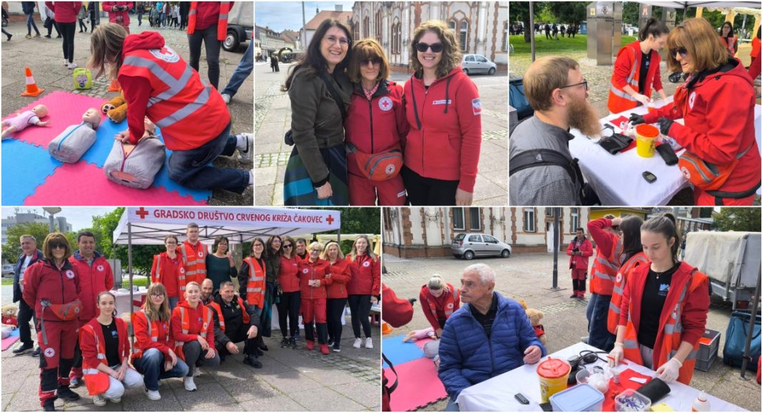 FOTO Volonteri Crvenog križa na trgu u Čakovcu mjerili šećer i tlak FOTO Volonteri Crvenog križa na trgu u Čakovcu mjerili šećer i tlak