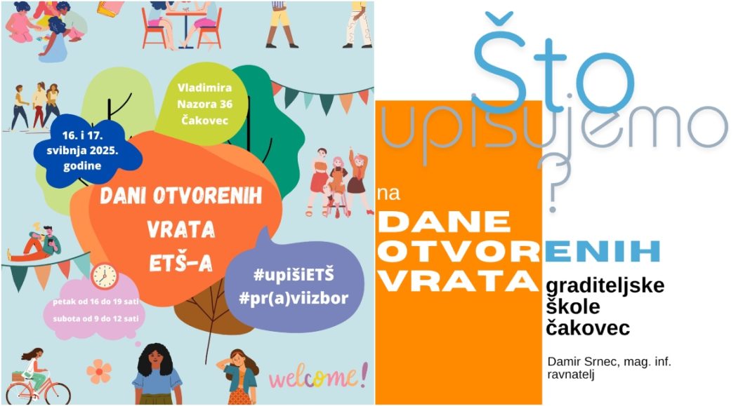 Dođite na Dane otvorenih vrata u Ekonomskoj i trgovačkoj školi Čakovec te Građiteljskoj školi Čakovec! Dođite na Dane otvorenih vrata u Ekonomskoj i trgovačkoj školi Čakovec te Građiteljskoj školi Čakovec!