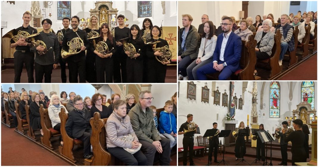 FOTO Koncert puhačkog ansambla „rogova“ iz Graza oduševio župljane Nedelišća FOTO Koncert puhačkog ansambla „rogova“ iz Graza oduševio župljane Nedelišća