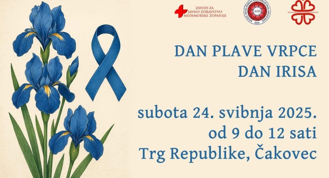 Dan plave vrpce i Dan irisa na Trgu Republike u Čakovcu Dan plave vrpce i Dan irisa na Trgu Republike u Čakovcu