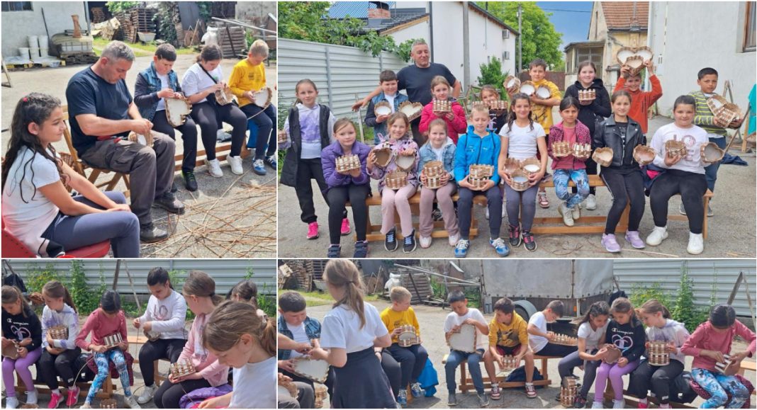Zabavili se i učili o svojoj baštini: Školarci u Kotoribi učili kako plesti korpice od vitre! Zabavili se i učili o svojoj baštini: Školarci u Kotoribi učili kako plesti korpice od vitre!