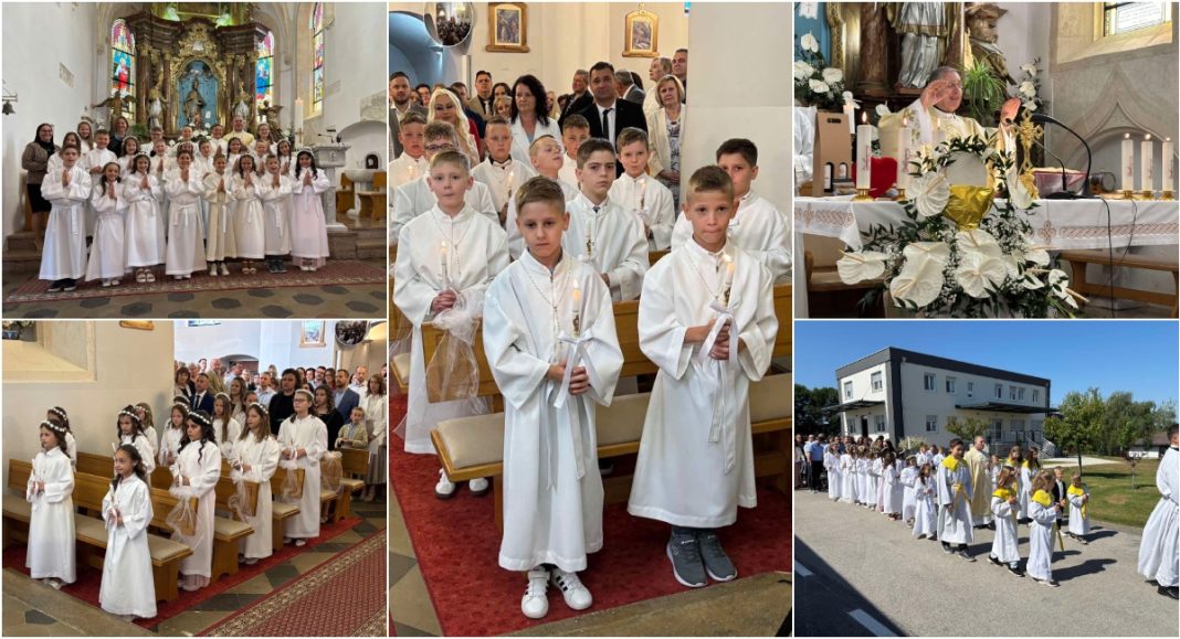 FOTO Dvadeset i dvoje prvopričesnika primilo sakrament Prve Svete Pričesti FOTO Dvadeset i dvoje prvopričesnika primilo sakrament Prve Svete Pričesti