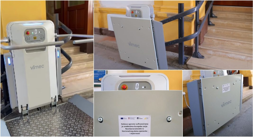 FOTO U Pučkom otvorenom učilištu Čakovec ugrađena koso podizna platforma za osobe s invaliditetom FOTO U Pučkom otvorenom učilištu Čakovec ugrađena koso podizna platforma za osobe s invaliditetom