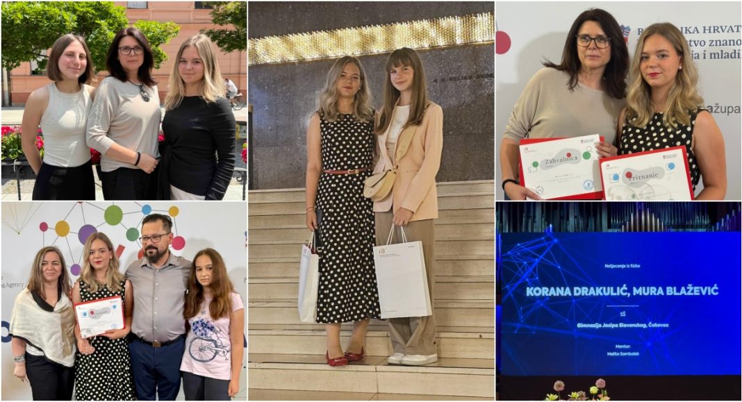 FOTO Mura Blažević i Korana Drakulić iz Gimnazije Josipa Slavenskog Čakovec dobitnice Oskara znanja FOTO Mura Blažević i Korana Drakulić iz Gimnazije Josipa Slavenskog Čakovec dobitnice Oskara znanja