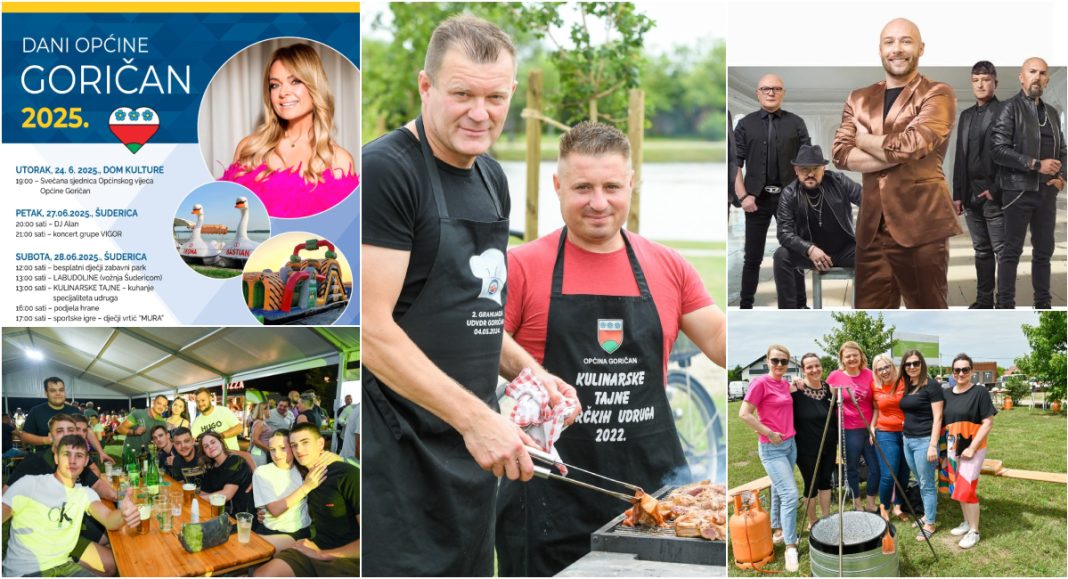 Dani Općine Goričan: Dječji zabavni park, Kulinarske tajne, koncerti Vigora, Minee i Vulkan benda… Dani Općine Goričan: Dječji zabavni park, Kulinarske tajne, koncerti Vigora, Minee i Vulkan benda…
