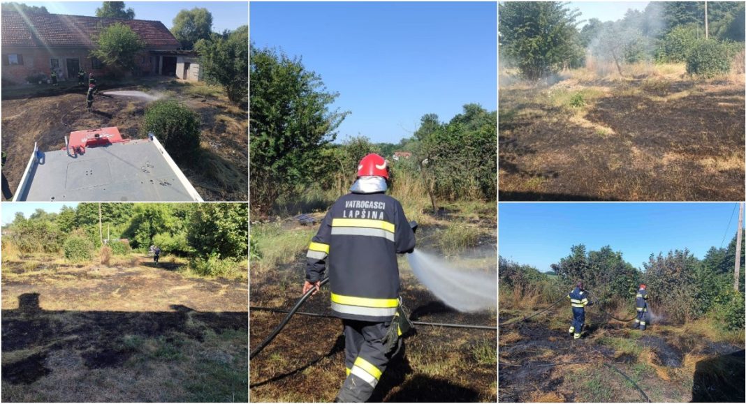 FOTO DVD Lapšina ugasio požar trave i spriječio veće štete u Jurovčaku FOTO DVD Lapšina ugasio požar trave i spriječio veće štete u Jurovčaku