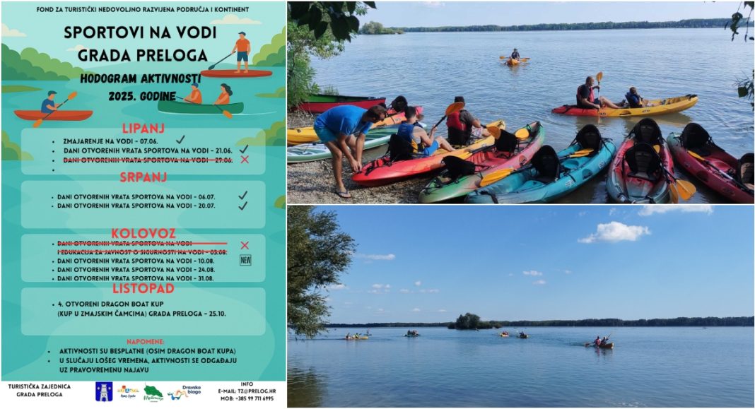 Dani sportova na vodi u Prelogu odgođeni za 10. kolovoza Dani sportova na vodi u Prelogu odgođeni za 10. kolovoza