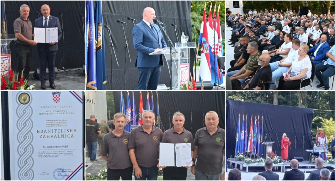 FOTO 34. inženjerijska bojna iz Čakovca odlikovana na otkrivanju „Zida pobjede“ u Gornjem Viduševcu FOTO 34. inženjerijska bojna iz Čakovca odlikovana na otkrivanju „Zida pobjede“ u Gornjem Viduševcu